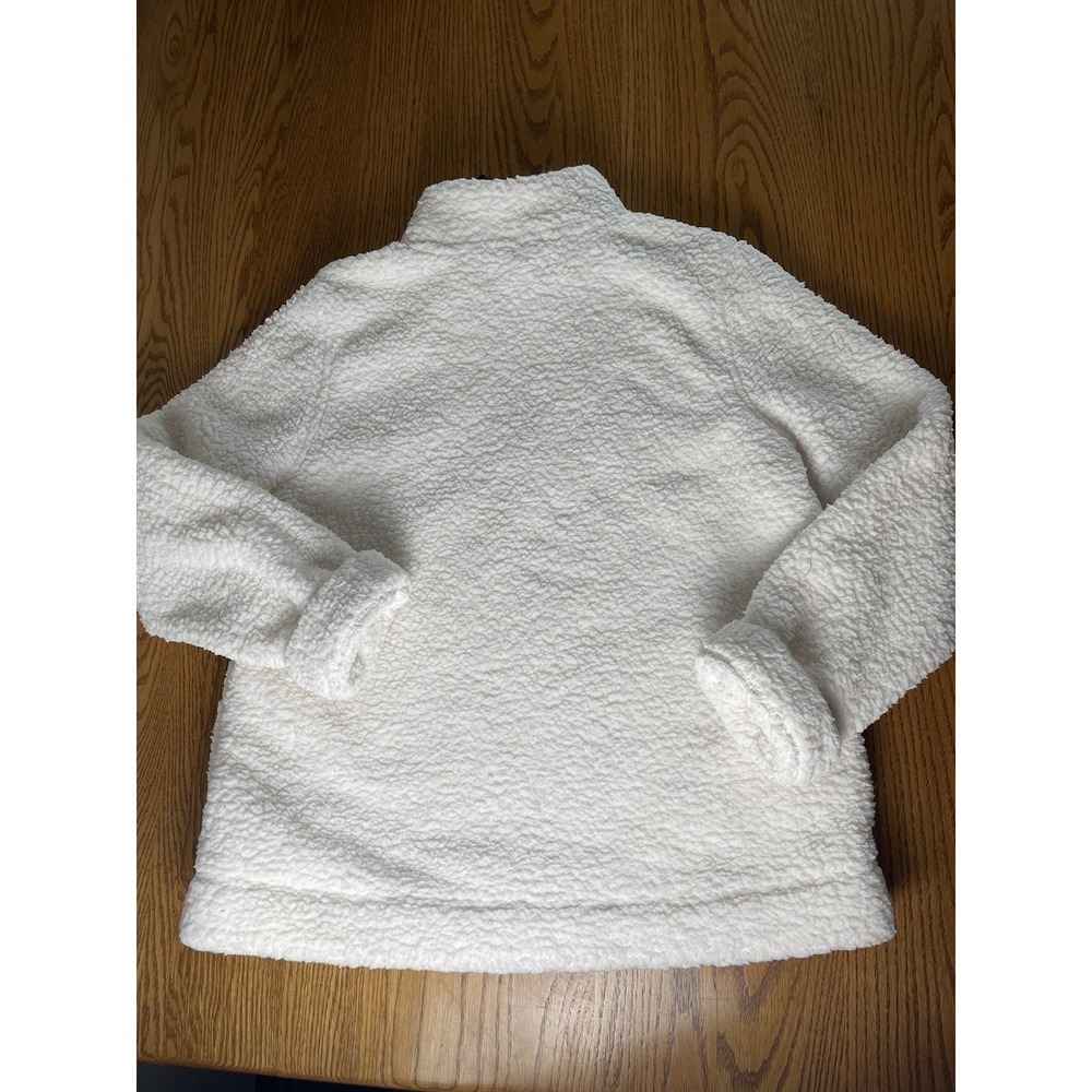 Tommy Hilfiger White Fuzzy Zip-Up Sweatshirt Size XL New! - Picture 2 of 8